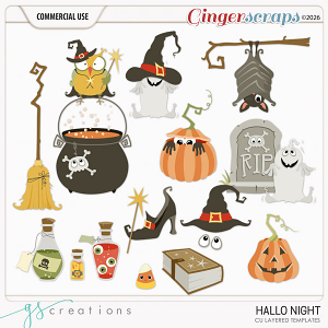 Hallo Night Layered Templates (CU) by GS Creations