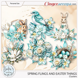 Spring Flings And Easter Things Clusters by Ilonka's Designs