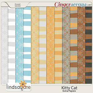 Kitty Cat Extra Papers by Lindsay Jane