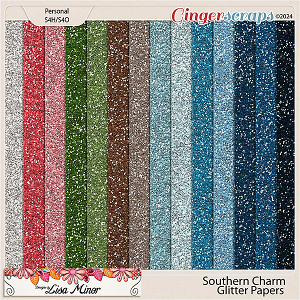 Southern Charm Glitter Papers from Designs by Lisa Minor