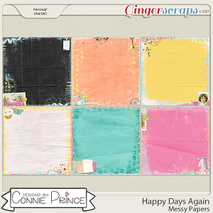 Happy Days Again  - Messy Papers by Connie Prince