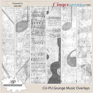 CU-PU Grunge Music Overlays-by Adrienne Skelton Designs 