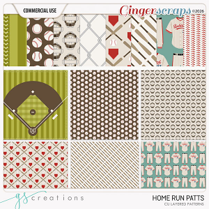 Home Run Layered Patterns (CU) by GS Creations