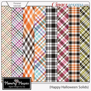 Happy Halloween Plaids by Memory Mosaic