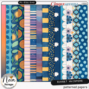 Sunset Whispers - Patterned Papers - by Neia Scraps