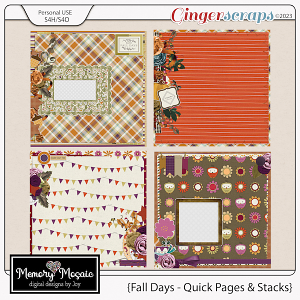 Fall Days Quick Pages & Paper Stacks by Memory Mosaic