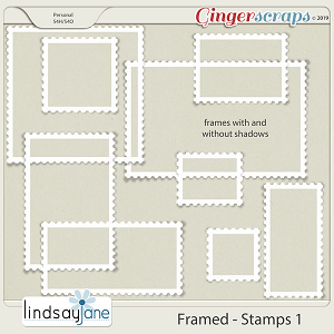 Framed Stamps 1 by Lindsay Jane