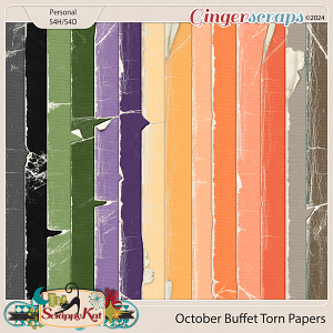 October 2024 Buffet Torn Papers by The Scrappy Kat