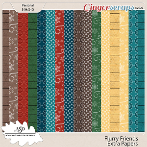 Flurry Friends Extra Papers Pack - By Adrienne Skelton Design 