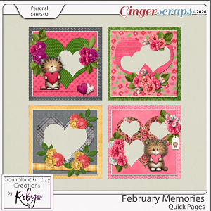 February Memories Quick Pages by Scrapbookcrazy Creations
