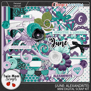 June: Alexandrite - MINI KIT by Twin Mom Scraps