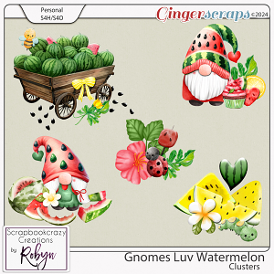 Gnomes Luv Watermelon Clusters by Scrapbookcrazy Creations