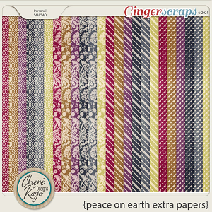 Peace On Earth Extra Papers by Chere Kaye Designs 