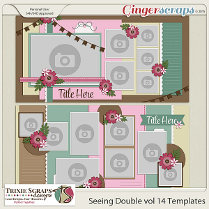 Seeing Double volume 14 Template Pack by Trixie Scraps Designs