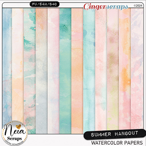 Summer Hangout - Watercolor Papers - by Neia Scraps