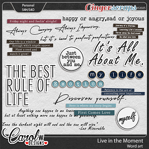 Live in the Moment-Word art Live in the Moment-Word art