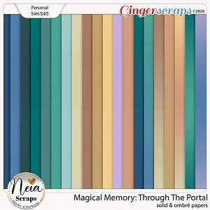 Magical Memory - Through The Portal - Solid & Ombré Papers by Neia Scraps
