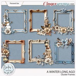 A Winter Long Ago Cluster Frames by Ilonka's Designs