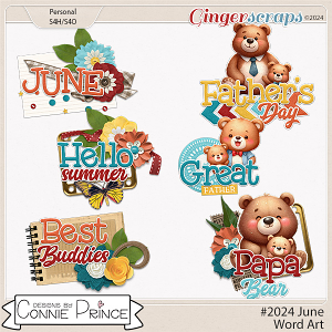#2024 June - Word Art Pack by Connie Prince