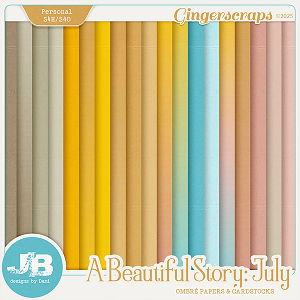A Beautiful Story: July Ombré Papers & Cardstocks by JB Studio