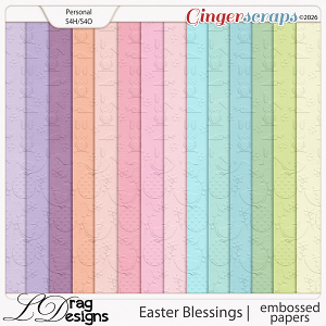 Easter Blessings : Embossed Papers by LDragDesigns