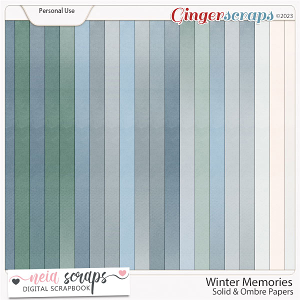 Winter Memories - Solid & Ombre Papers by Neia Scraps
