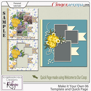 Make it your own 06 Template and Quick Page by Scrapbookcrazy Creations