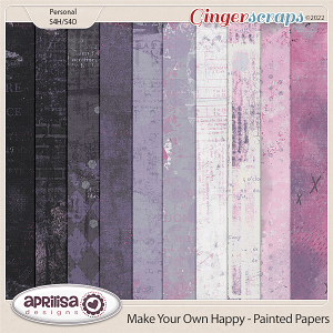Make Your Own Happy - Painted Papers