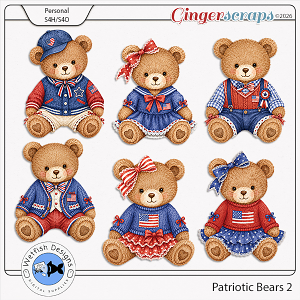 Patriotic Bears 2 by Wetfish Designs 