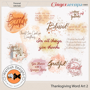 Thanksgiving Word Art 2 by Wetfish Designs