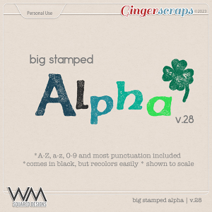 Big Stamped Alpha | V.28