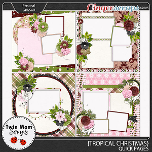 Tropical Christmas - QUICK PAGES by Twin Mom Scraps