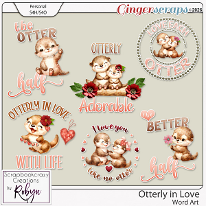 Otterly in Love Word Art by Scrapbookcrazy Creations