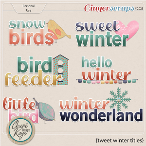 Tweet Winter Titles by Chere Kaye Designs