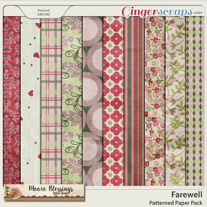 Farewell Patterned Paper Pack by Moore Blessings Digital Design