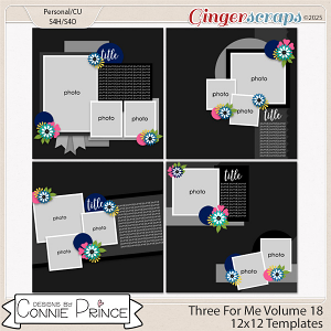 Three For Me Volume 18 - 12x12 Temps (CU Ok) by Connie Prince