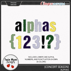 Concert Season - ALPHAS by Twin Mom Scraps