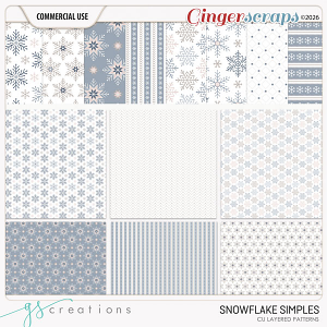 Snowflake Simples (CU) by GS Creations