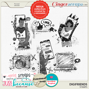 Digifriends Stamps by JB Studio, HeartMade, Neia Scraps and PrelestnayaP