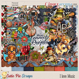 I Love Music Scrapbook Kit