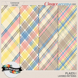 Plaids I - Layered Patterns by Lisa Rosa Designs