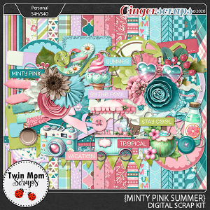 Minty Pink Summer - KIT by Twin Mom Scraps