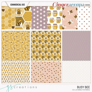 Busy Bee Layered Patterns (CU) by GS Creations