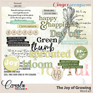 The Joy Of Growing-Word art