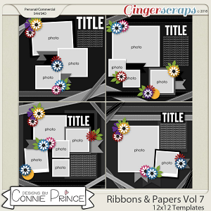 Ribbons & Papers Volume 7 - 12x12 Temps (CU Ok) by Connie Prince