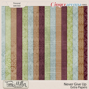 Never Give Up Extra Papers by Tami Miller Designs