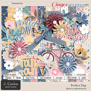 Perfect Day Digital Scrapbooking Kit by J. Conlon and Sons