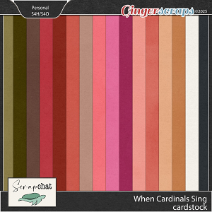 When Cardinals Sing Cardstock by ScrapChat Designs