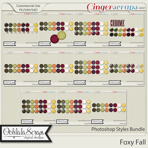 Foxy Fall CU Photoshop Styles Bundle 