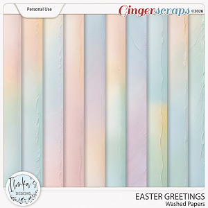 Easter Greetings Washed Papers by Ilonka's Designs